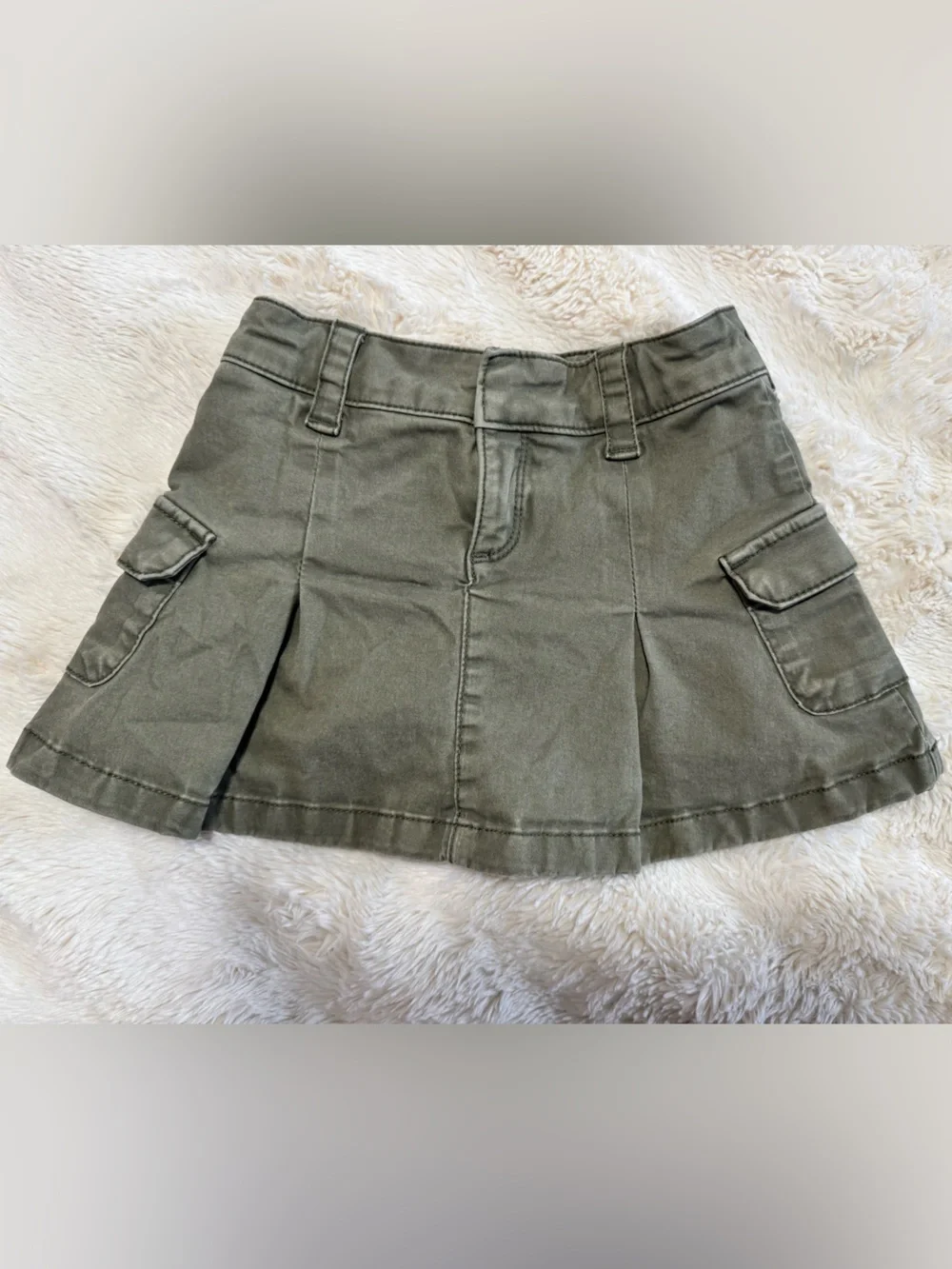 abercrombie kids Olive Cargo Mini Skirt